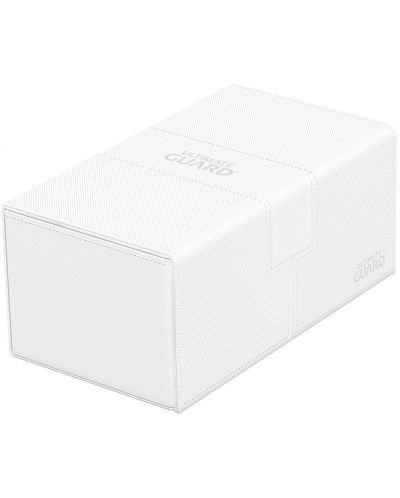 Кутия за карти и аксесоари Ultimate Guard Twin Flip`n`Tray XenoSkin - Monocolor White (200+ бр.) - 1